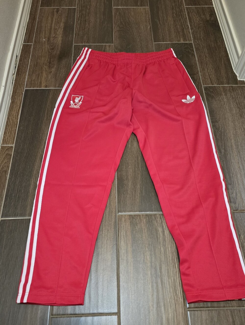 NEW Men's L LARGE Adidas Originals RUBY RED Liverpool FC Track Pants New JZ0139